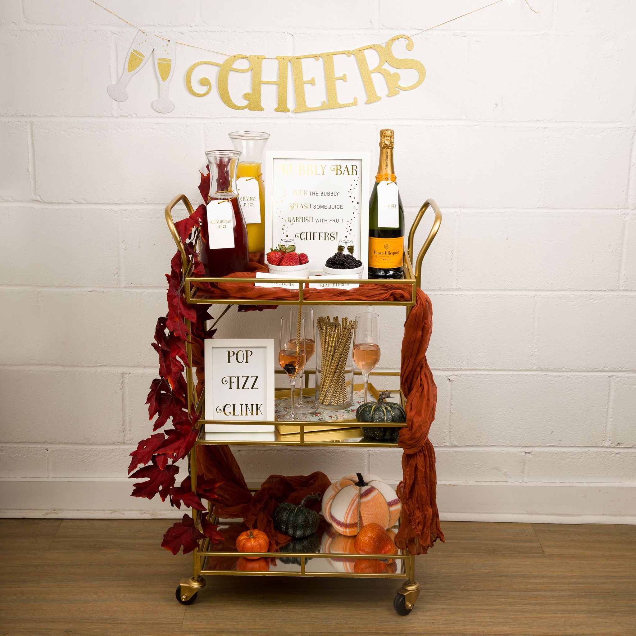 Mimosa Bar Decor Kit FULL Package Serving of 24 People CART ADD-ON