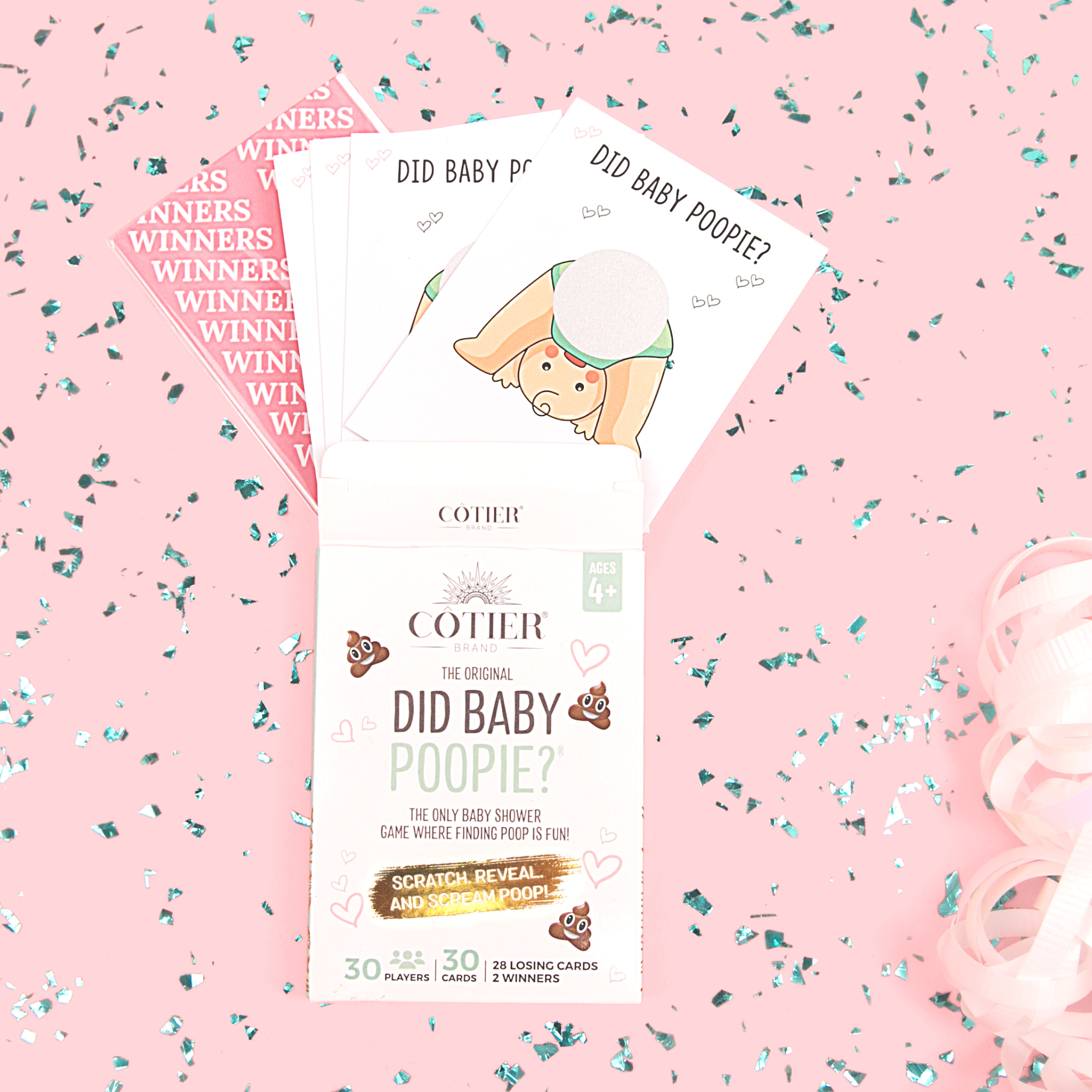 Did Baby Poopie?® - Baby Shower Poop Emoji Lottery Game - CÔTIER BRAND