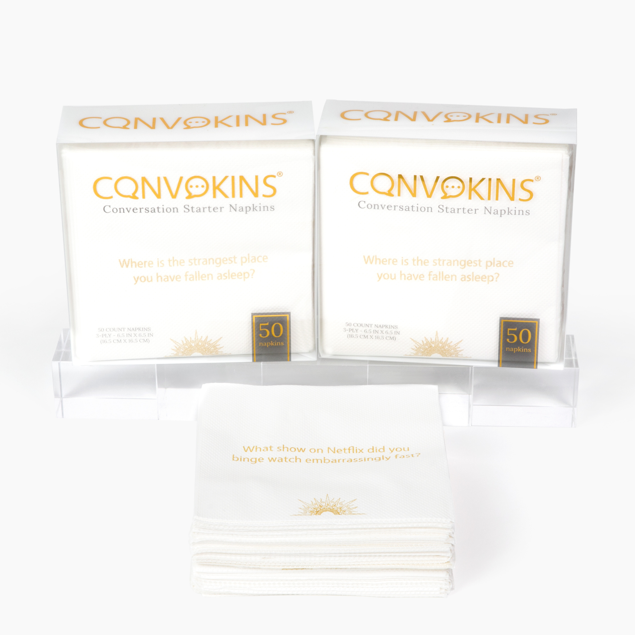 CONVOKINS® - Everyday Edition Conversation Starter Napkins - CÔTIER BRAND