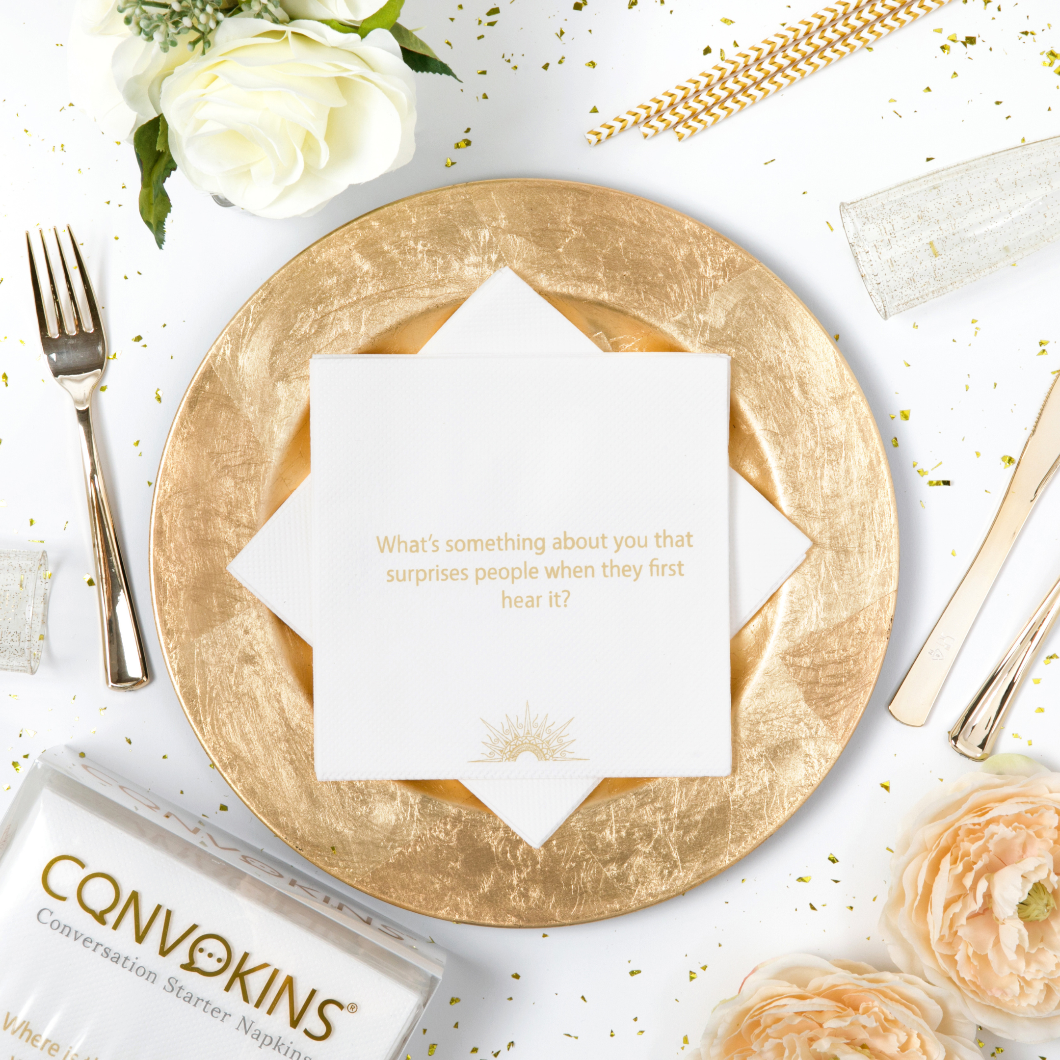 CONVOKINS® - Everyday Edition Conversation Starter Napkins - CÔTIER BRAND