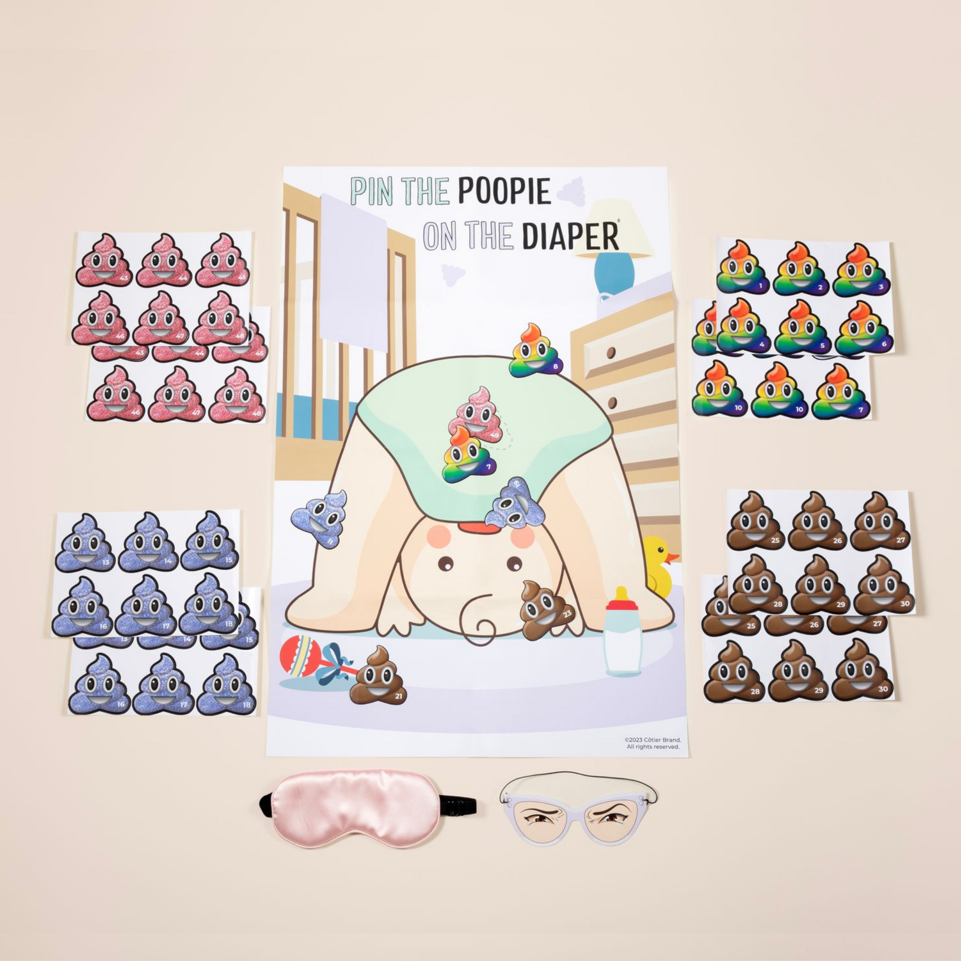 Pin The Poopie On The Diaper® - Baby Shower Game – CÔTIER BRAND