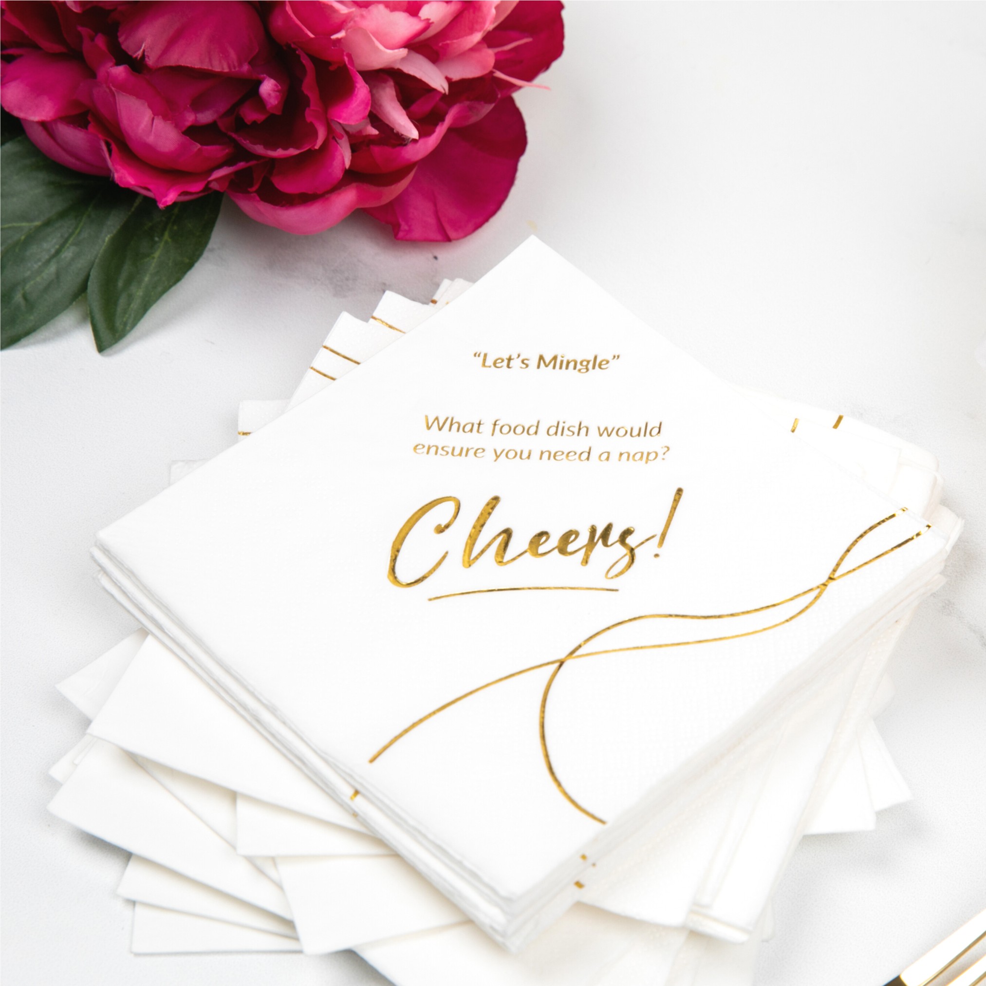 CONVOKINS® - Wedding Edition Conversation Starter Cocktail Napkins - CÔTIER BRAND